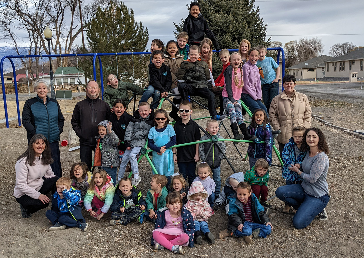 Redeemer Rams on playground